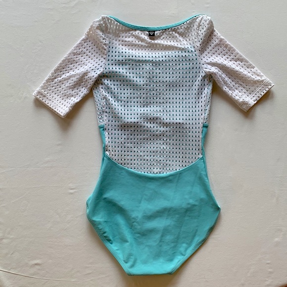 Jule Dancewear Marquise Leotard - XS
Aqua + White Dot Mesh - Picture 2 of 6